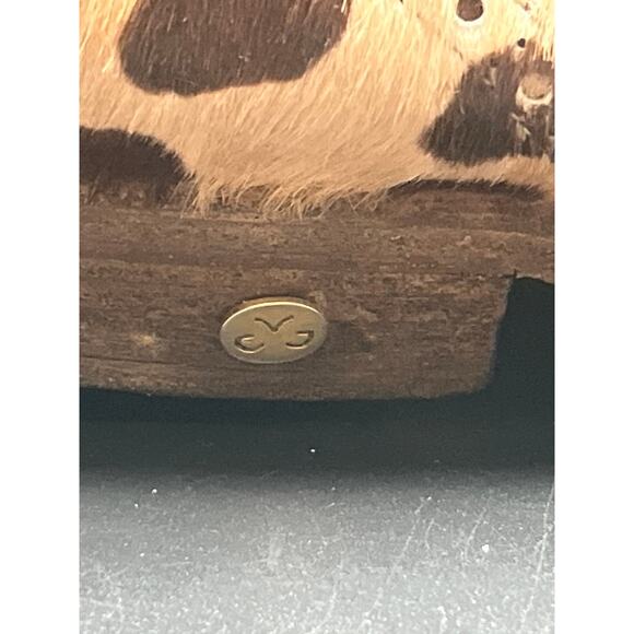 RARE Handmade Leopard Print Leather Sole Walter Genuin 7 Luxury Fur Golf Shoes - Picture 9 of 13